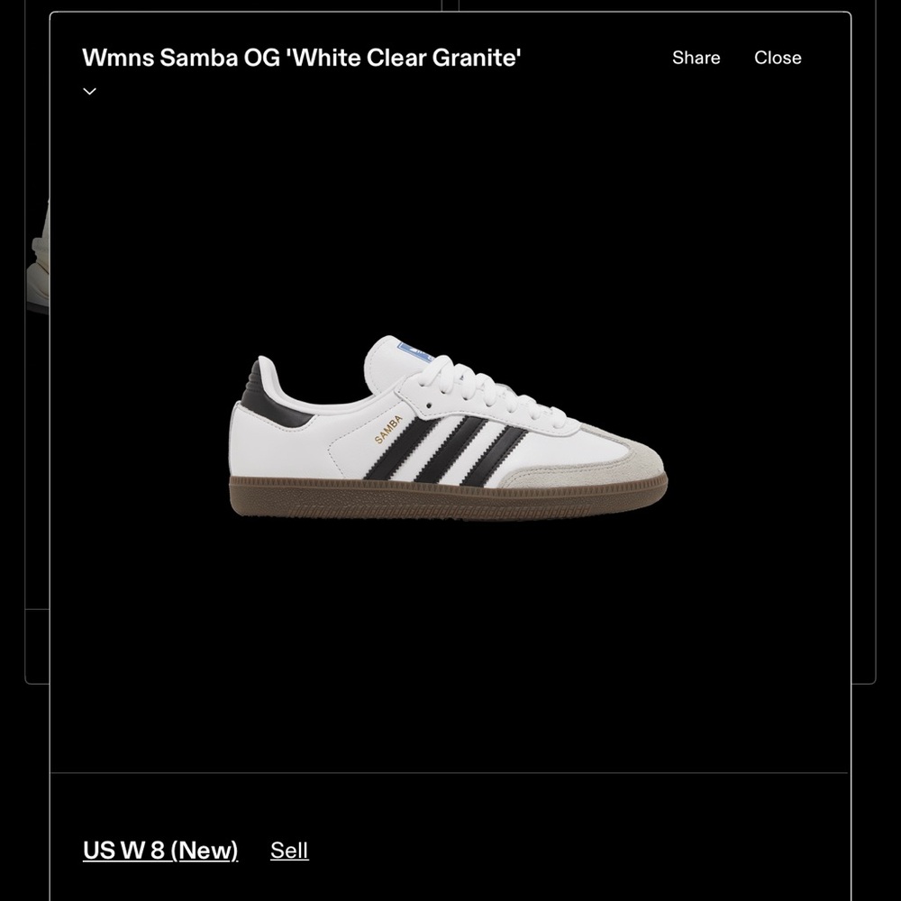 Adidas Samba OG White and Black Sneakers